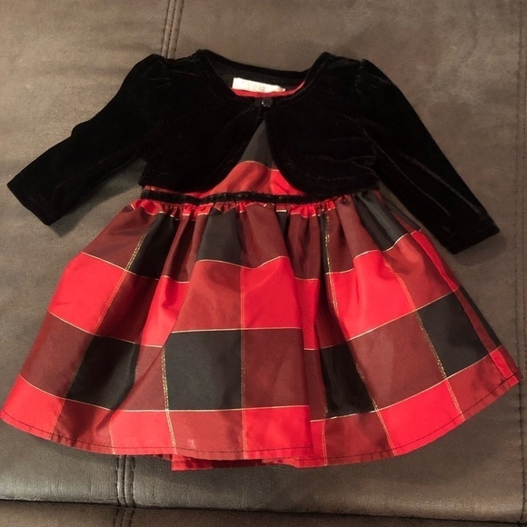 George Plaid Dress with Black Cover - Picture 1 of 6